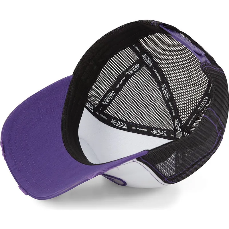 hvid-sort-og-violet-trucker-kasket-sum-pur-fra-von-dutch