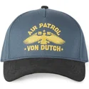 blaue-und-schwarze-verstellbare-curved-cap-air-patrol-air-von-von-dutch
