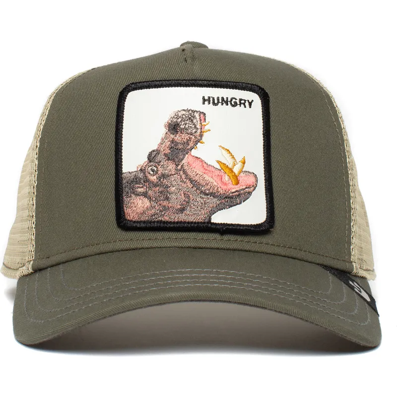 shapka-izvita-traker-zelena-snapbek-hungry-hippo-hooray-the-farm-ot-goorin-bros