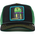 schwarze-und-grune-trucker-kappe-love-bird-twitterpated-the-farm-mit-agapornis-vogel-von-goorin-bros
