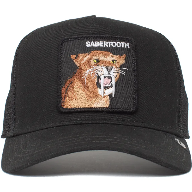 trucker-cap-schwarz-sabelzahne-the-sabertooth-tiger-the-farm-von-goorin-bros