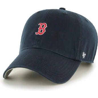 Marineblå justerbar buet kasket Clean Up Base Runner fra Boston Red Sox MLB af 47 Brand