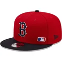 gorra-plana-roja-y-azul-marino-snapback-9fifty-team-arch-de-boston-red-sox-mlb-de-new-era