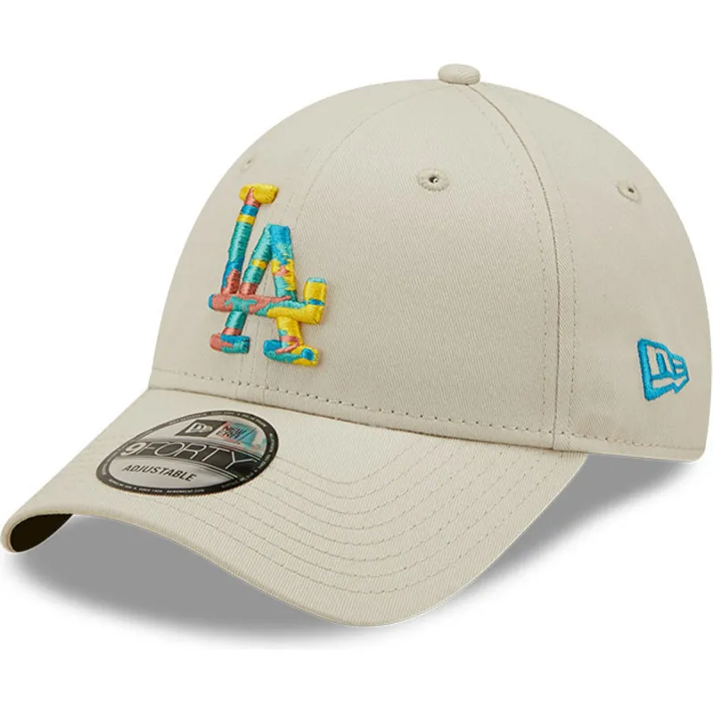 shapka-izvita-siv-reguliruem-9forty-camo-infill-na-los-angeles-dodgers-mlb-ot-new-era