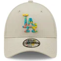 shapka-izvita-siv-reguliruem-9forty-camo-infill-na-los-angeles-dodgers-mlb-ot-new-era