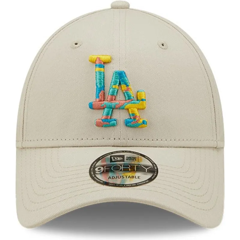shapka-izvita-siv-reguliruem-9forty-camo-infill-na-los-angeles-dodgers-mlb-ot-new-era