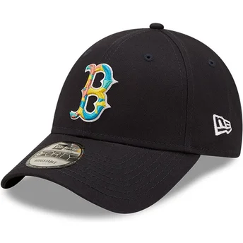 New Era Curved Brim 9FORTY Camo Infill Boston Red Sox MLB Navy Blue Adjustable Cap