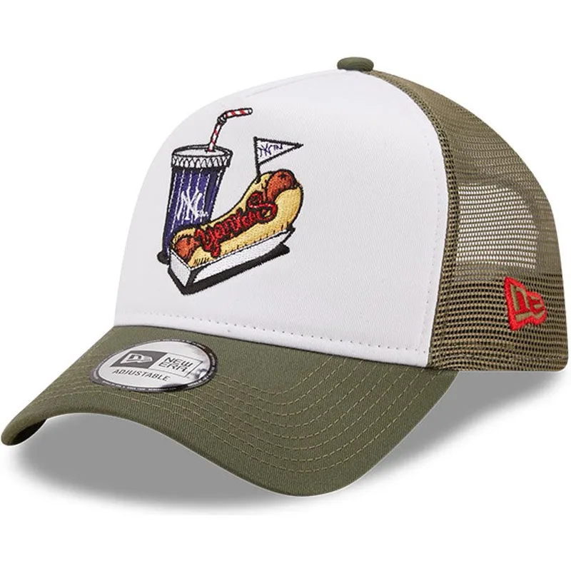 shapka-izvita-traker-byala-snapbek-a-frame-stadium-food-hot-dog-na-new-york-yankees-mlb-ot-new-era