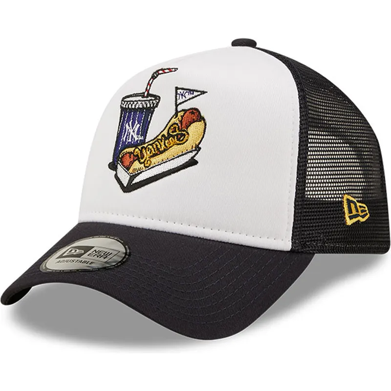 shapka-izvita-traker-byala-snapbek-a-frame-stadium-food-hot-dog-na-new-york-yankees-mlb-ot-new-era