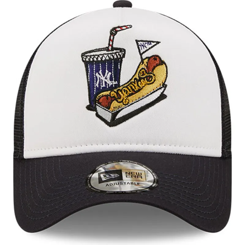 shapka-izvita-traker-byala-snapbek-a-frame-stadium-food-hot-dog-na-new-york-yankees-mlb-ot-new-era