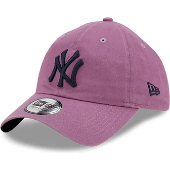 shapka-izvita-violetka-reguliruem-9twenty-essential-casual-classic-na-new-york-yankees-mlb-ot-new-era