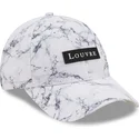 shapka-izvita-byala-reguliruem-9forty-clear-marble-le-louvre-ot-new-era