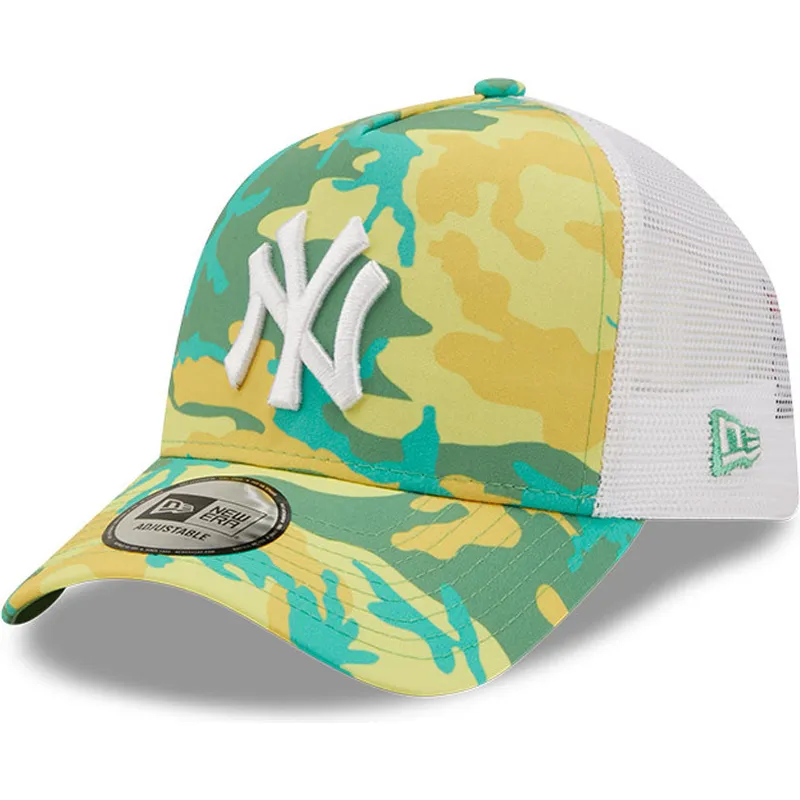 shapka-izvita-traker-zelena-snapbek-a-frame-camo-pack-na-new-york-yankees-mlb-ot-new-era