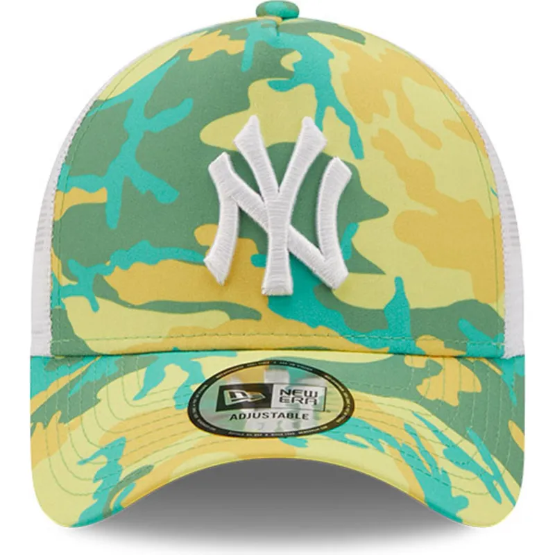shapka-izvita-traker-zelena-snapbek-a-frame-camo-pack-na-new-york-yankees-mlb-ot-new-era
