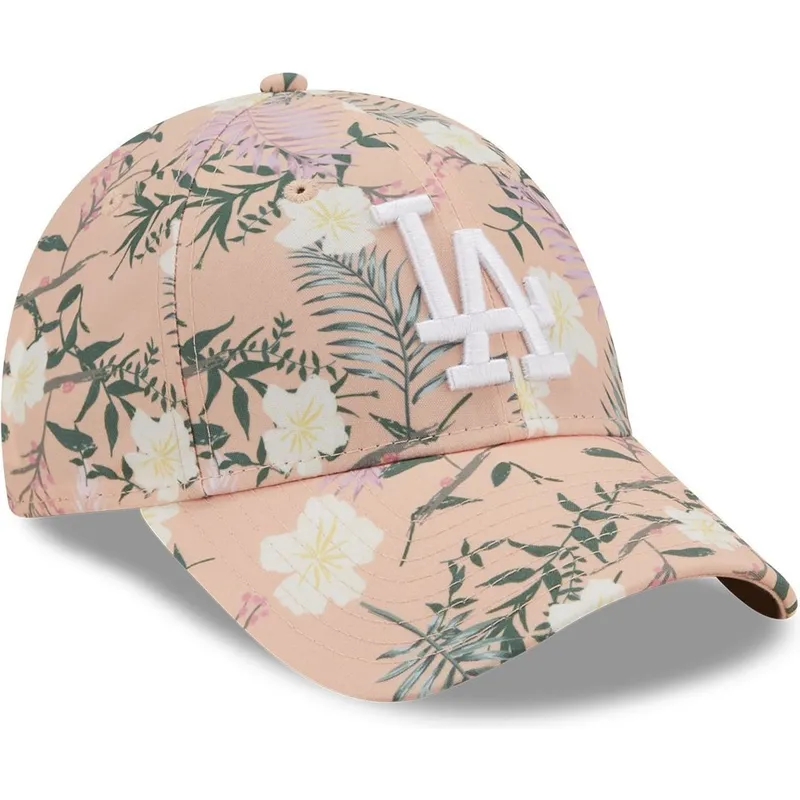 shapka-izvita-roza-reguliruem-9forty-floral-na-los-angeles-dodgers-mlb-ot-new-era