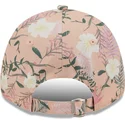 verstellbare-rosa-9forty-floral-curved-cap-los-angeles-dodgers-mlb-von-new-era