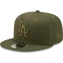 shapka-ploska-zelena-snapbek-9fifty-league-essential-na-los-angeles-dodgers-mlb-ot-new-era