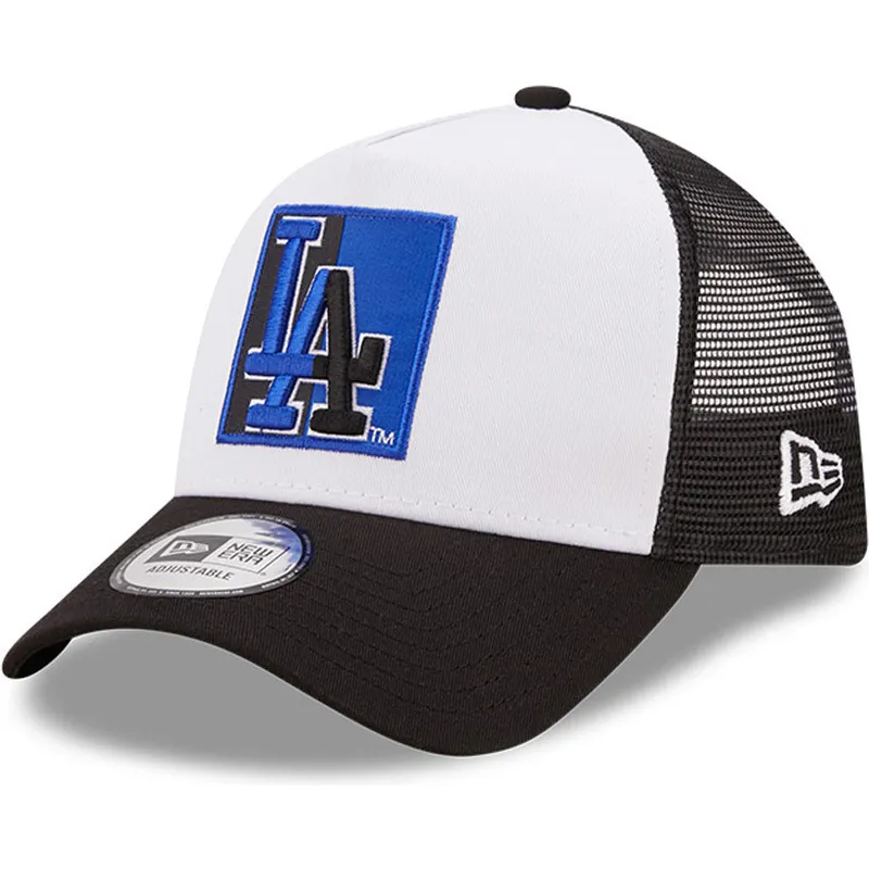 shapka-izvita-traker-cherna-snapbek-a-frame-team-patch-na-los-angeles-dodgers-mlb-ot-new-era