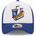 casquette-trucker-blanche-et-bleue-a-frame-stadium-food-hot-dog-los-angeles-dodgers-mlb-new-era