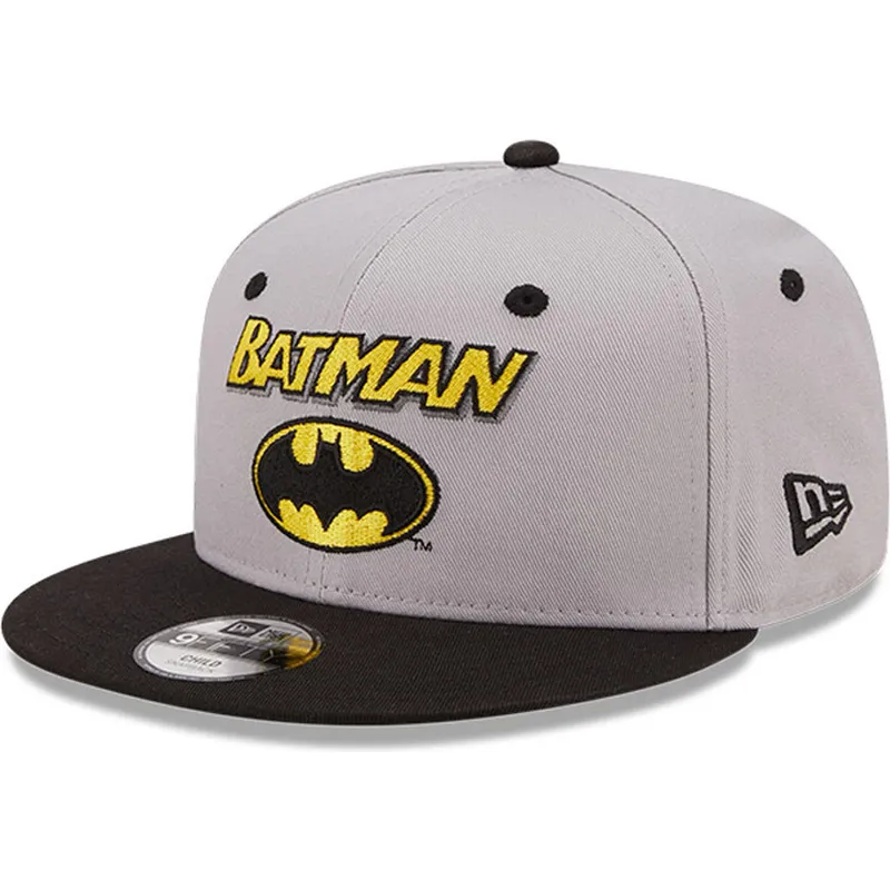 shapka-ploska-siv-snapbek-za-deca-9fifty-character-na-batman-dc-comics-ot-new-era