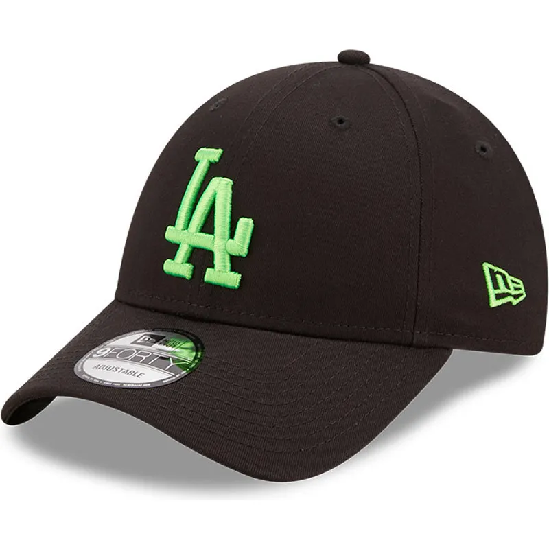shapka-izvita-cherna-reguliruem-9forty-neon-pack-na-los-angeles-dodgers-mlb-ot-new-era