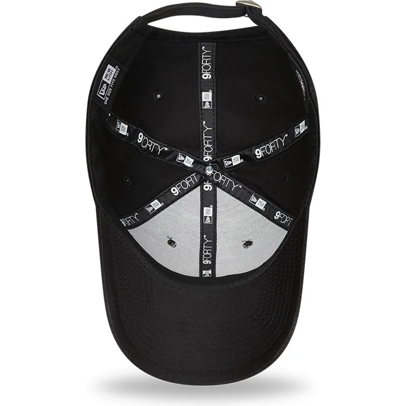 schwarze-verstellbare-kappe-mit-gebogenem-schirm-und-orangefarbenem-logo-9forty-neon-pack-der-new-york-yankees-mlb-von-new-era