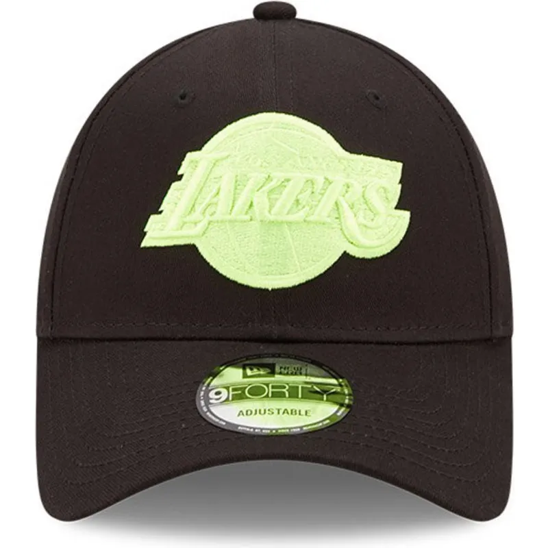 shapka-izvita-cherna-reguliruem-9forty-neon-pack-na-los-angeles-lakers-nba-ot-new-era