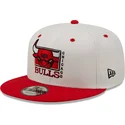shapka-ploska-byala-snapbek-9fifty-white-crown-na-chicago-bulls-nba-ot-new-era