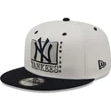 shapka-ploska-byala-snapbek-9fifty-white-crown-na-new-york-yankees-mlb-ot-new-era