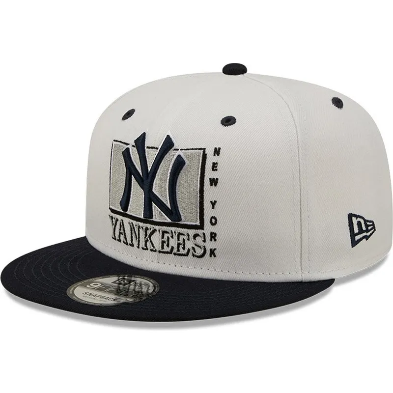 shapka-ploska-byala-snapbek-9fifty-white-crown-na-new-york-yankees-mlb-ot-new-era