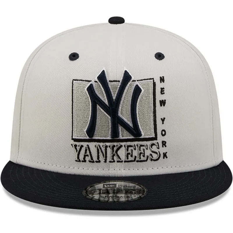 shapka-ploska-byala-snapbek-9fifty-white-crown-na-new-york-yankees-mlb-ot-new-era