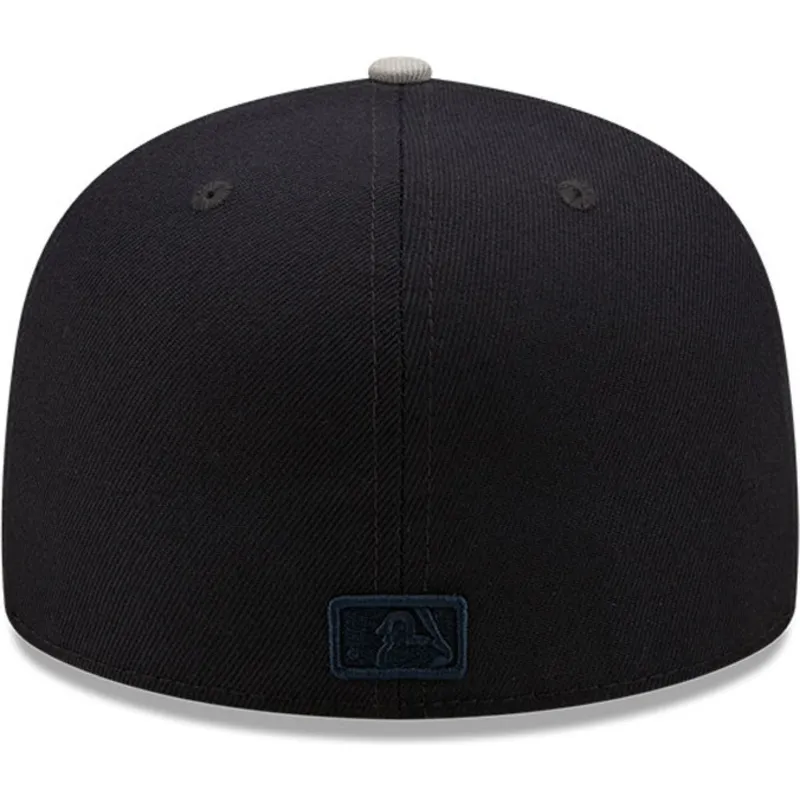 marineblaue-und-graue-anliegende-flat-cap-59fifty-seitenpatch-von-new-york-yankees-mlb-von-new-era