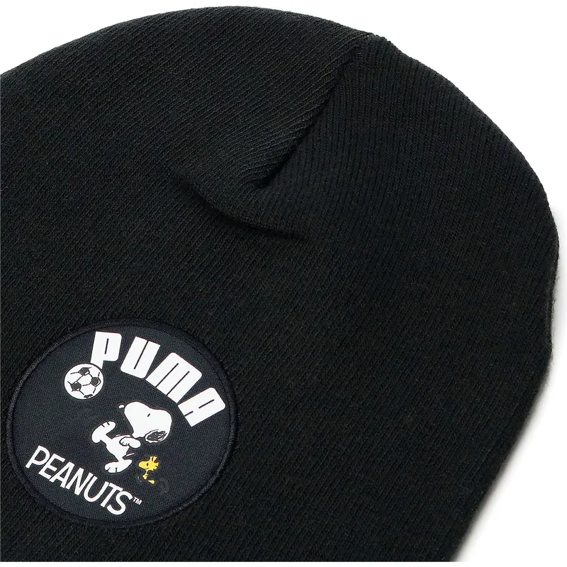 shapka-cherna-za-deca-classic-cuffless-na-snoopy-peanuts-ot-puma