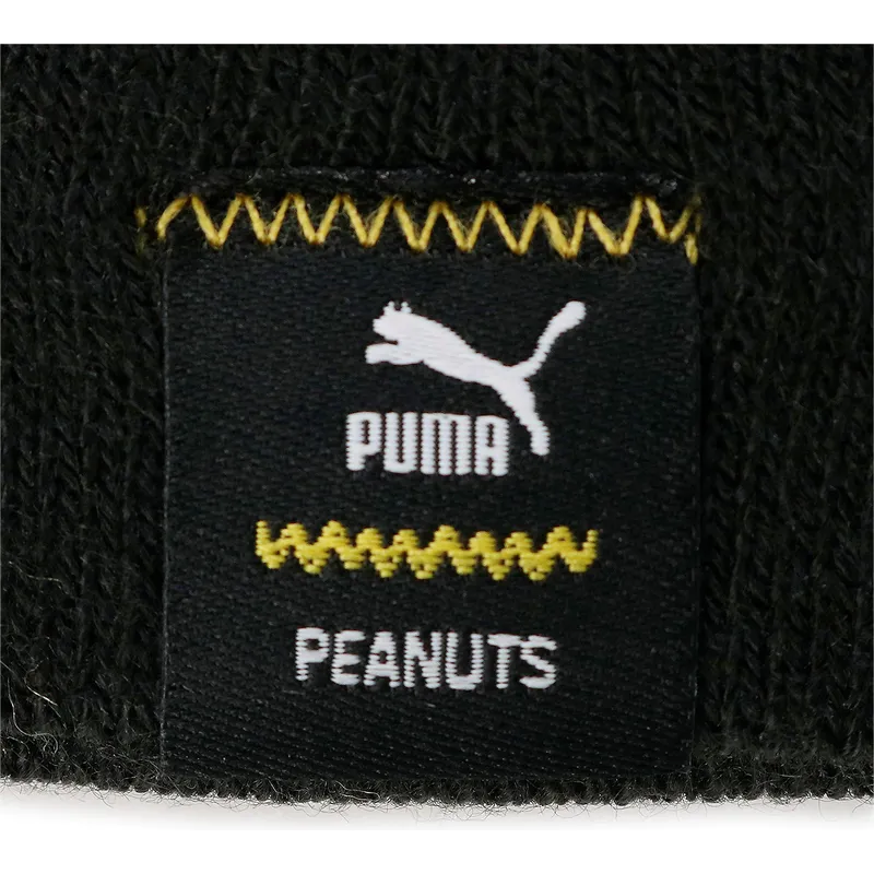 shapka-cherna-za-deca-classic-cuffless-na-snoopy-peanuts-ot-puma