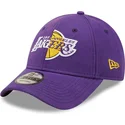 violette-gebogene-verstellbare-kappe-9forty-washed-pack-split-logo-der-los-angeles-lakers-nba-von-new-era
