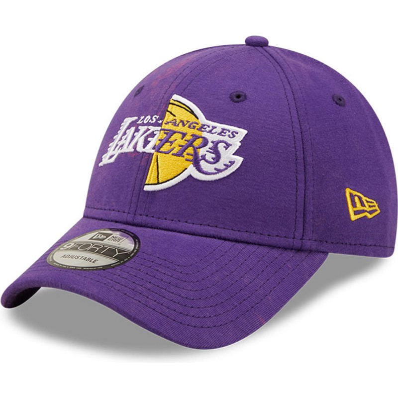 purple lakers cap