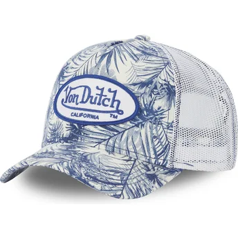 Blå og hvid trucker-kasket FLO B fra Von Dutch