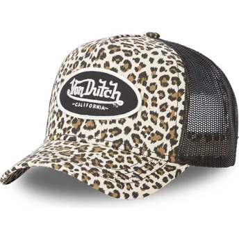Von Dutch LEO BE леопардова и черна шапка тракер