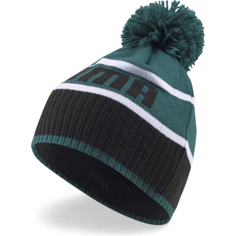 shapka-zelena-pompon-ot-puma