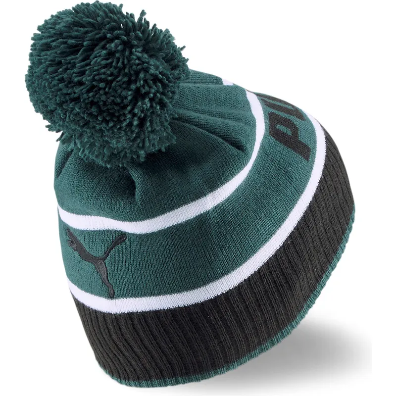 shapka-zelena-pompon-ot-puma