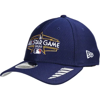 Шапка извита синя снапбек 9FORTY Washed Pack Split на Los Angeles Dodgers MLB от New Era