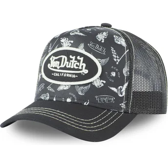 casquette-trucker-noire-tat05-von-dutch