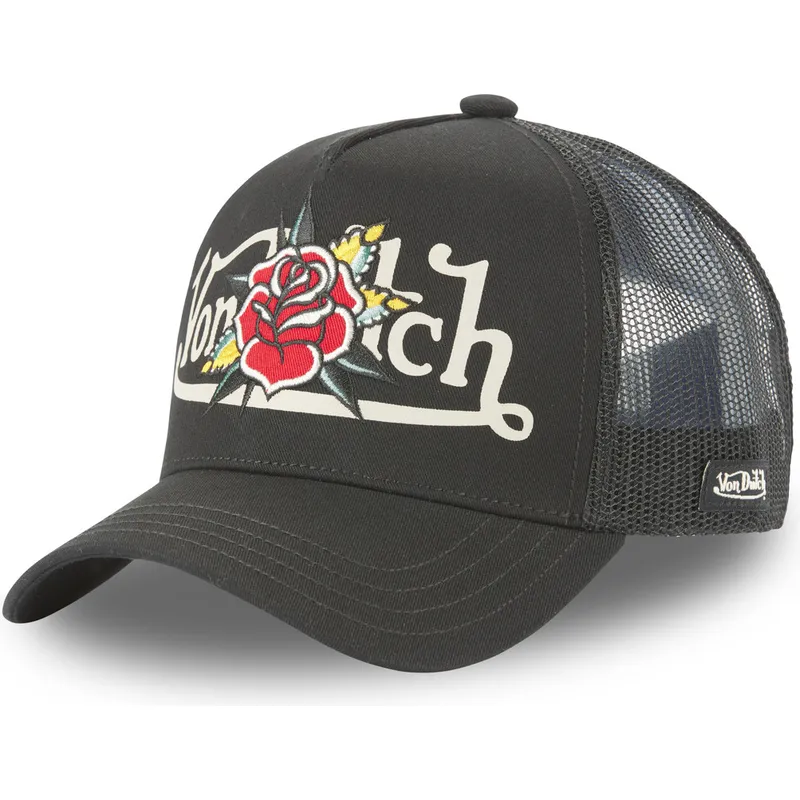 shapka-izvita-traker-cherna-snapbek-flor-nr-ot-von-dutch