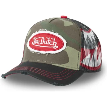 Von Dutch CAS1 WAR Камуфлажна и Черна Шапка Тракер