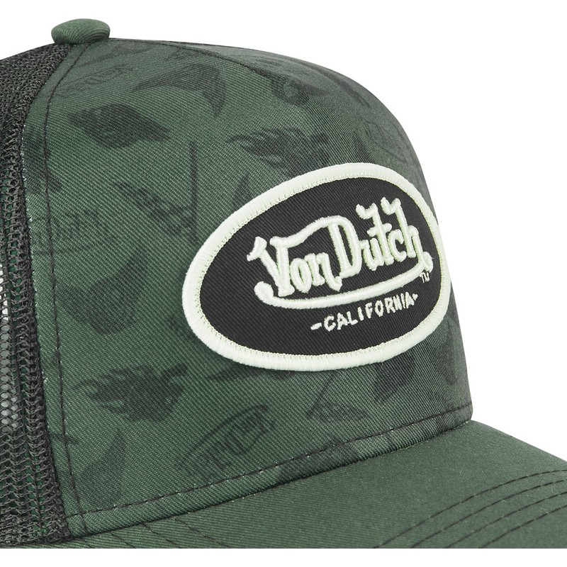 Von Dutch TAT03 Green Trucker Hat 