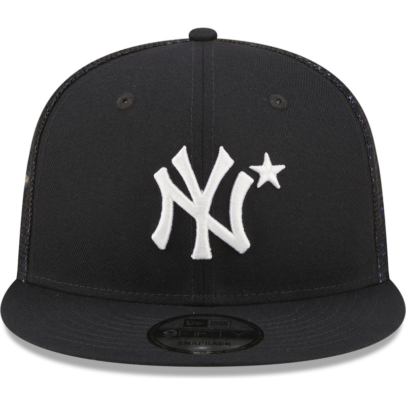 blue brim yankee hat