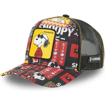 casquette-trucker-noire-snoopy-joe-cool-pea-sam1-peanuts-capslab