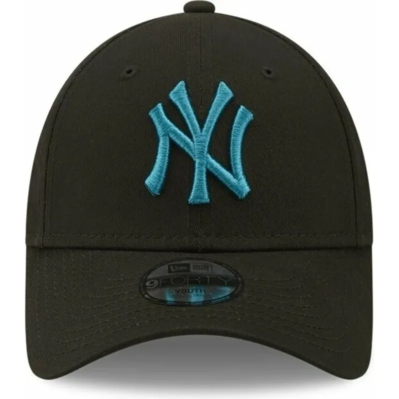 shapka-izvita-cherna-reguliruem-za-deca-9forty-league-essential-na-new-york-yankees-mlb-ot-new-era