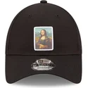 shapka-izvita-cherna-reguliruem-9forty-patch-mona-le-louvre-ot-new-era