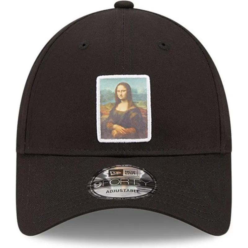 shapka-izvita-cherna-reguliruem-9forty-patch-mona-le-louvre-ot-new-era shapka-izvita-cherna-reguliruem-9forty-patch-mona-le-louvre-ot-new-era